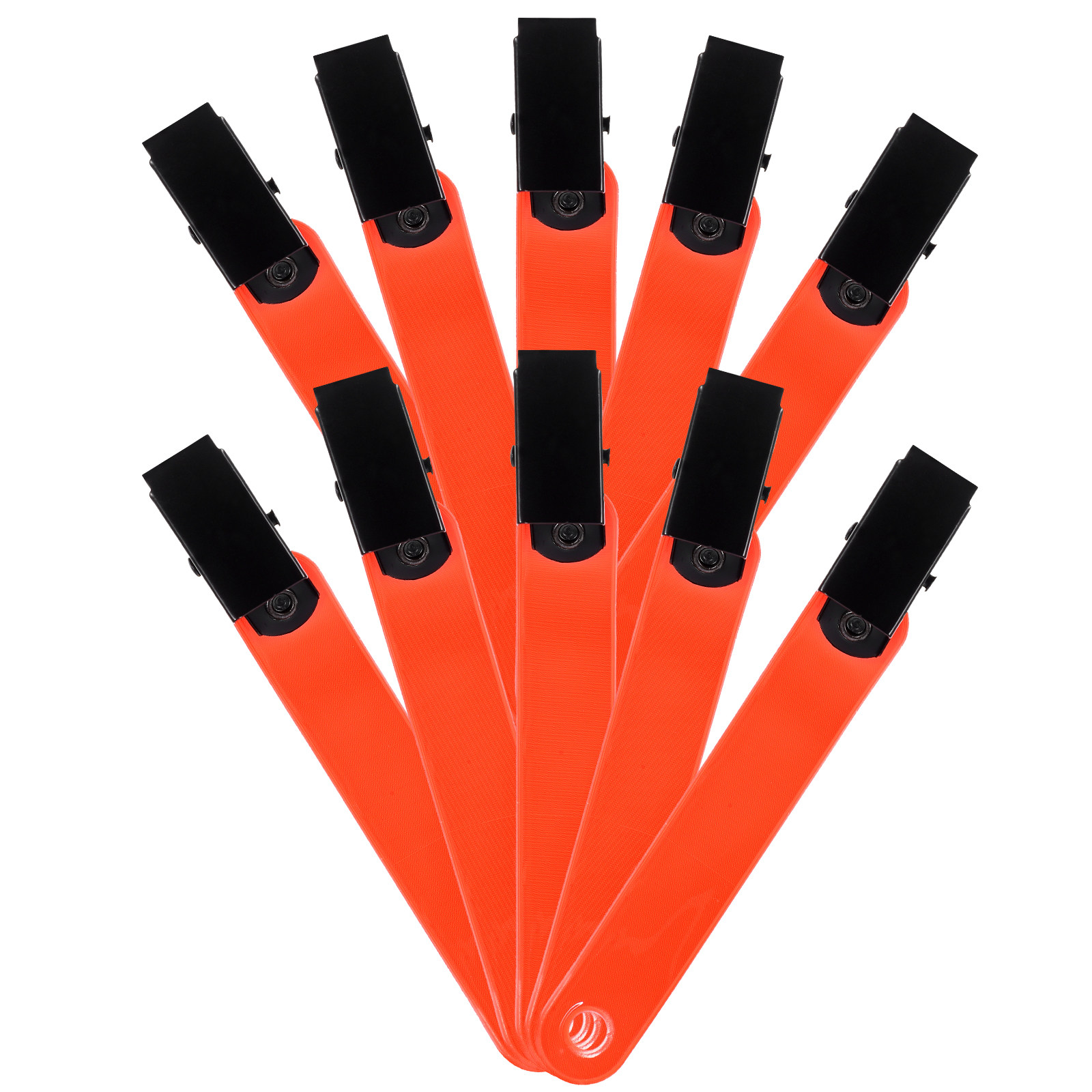 Running Visibility Gear - 12Pcs High-Visibility Fluorescent Band Clip Reflective