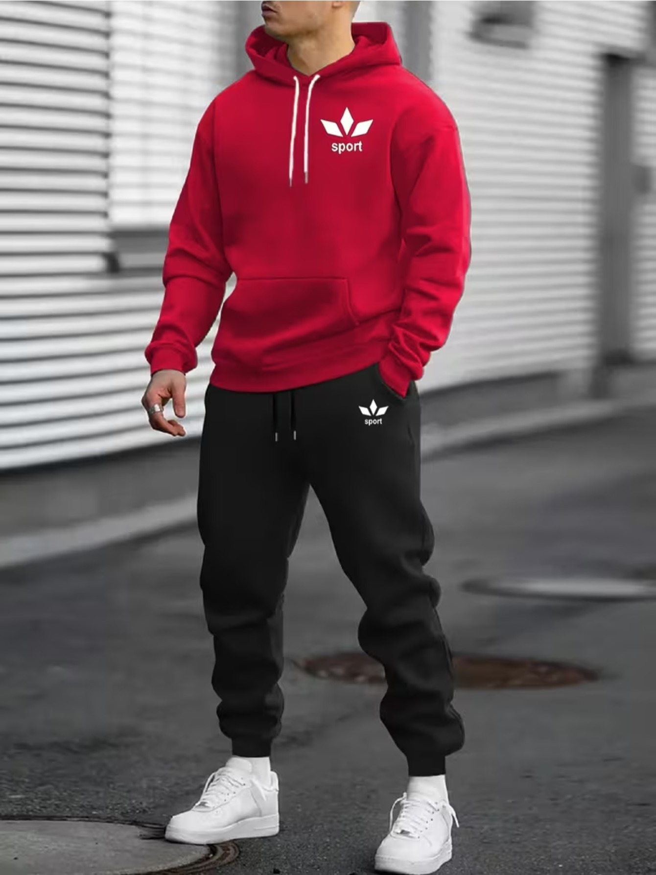 2026 Men 2‑Piece Tracksuit Set - Joggers Pants ulasan dan harga
