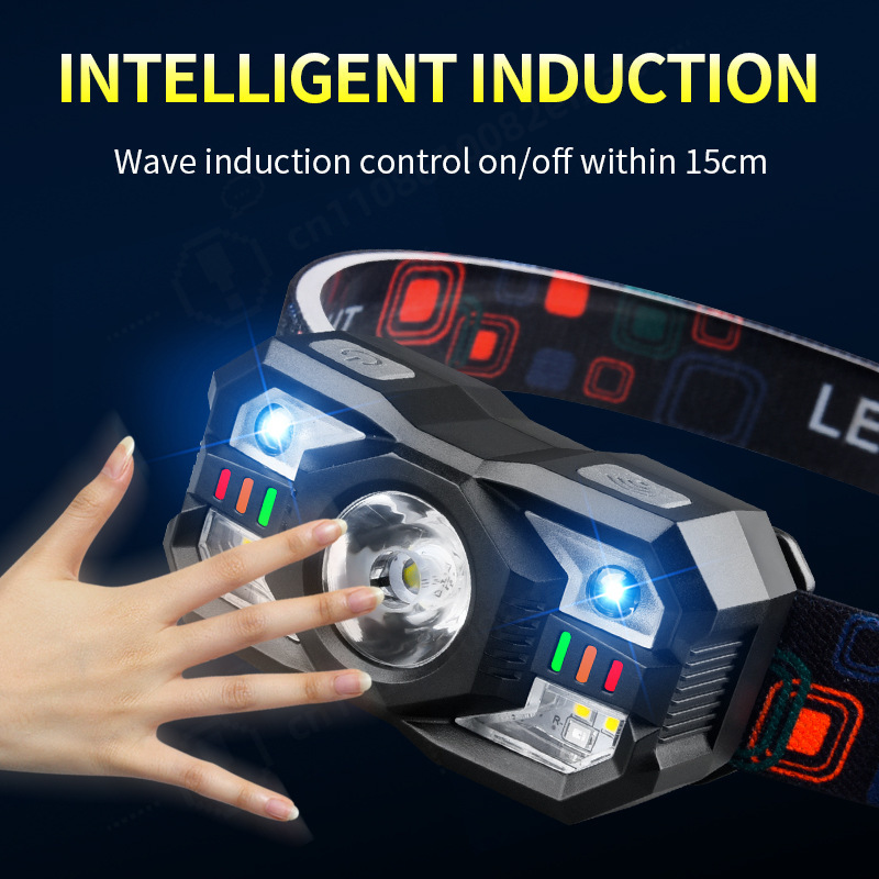 LED Induction Headlamp USB Cha - Running Headlamp ulasan dan harga