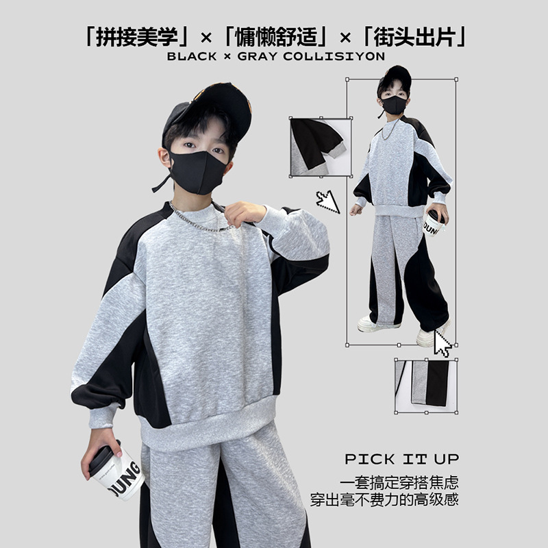Teenager Boys Suit Autumn Spor - Running Gear Kids ulasan dan harga