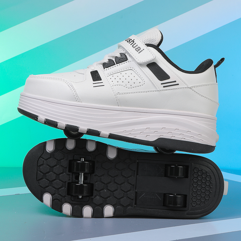 Kids 4‑Wheel Retractable Rolle - Running Shoes Men ulasan dan harga
