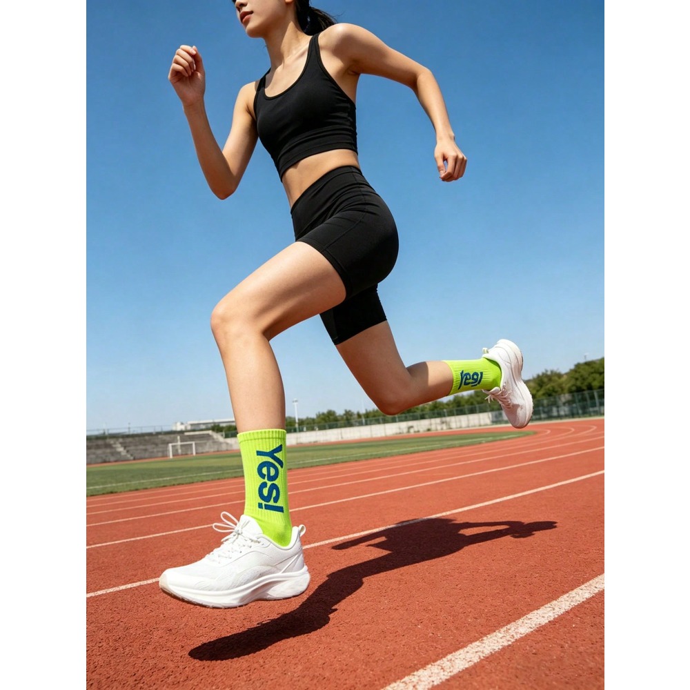 1/4 Pair Fluorescent Letter Pa - Sports Socks ulasan dan harga