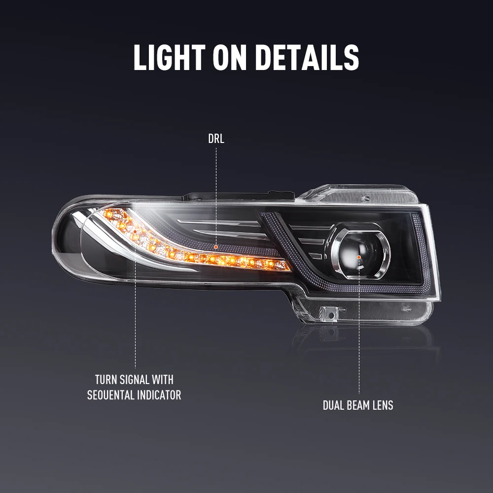 2PCs Car Styling Head Lamp for - Running Headlamp ulasan dan harga